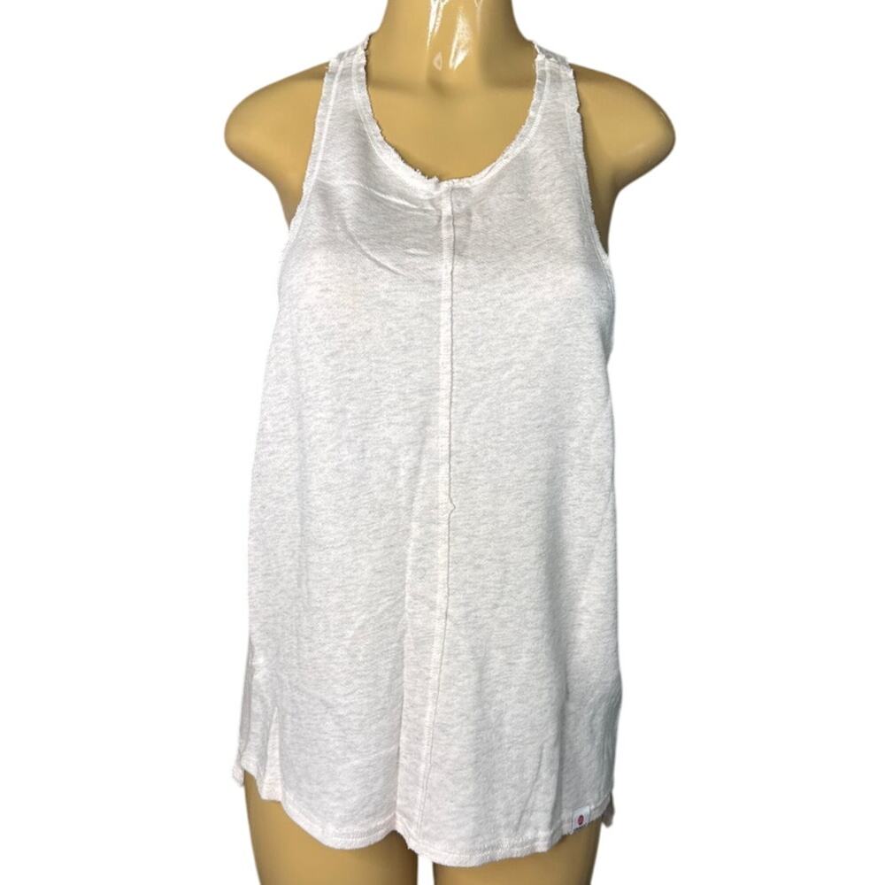 Vimmia Racerback Tank Top Split Tie Back Oatmeal Size Medium